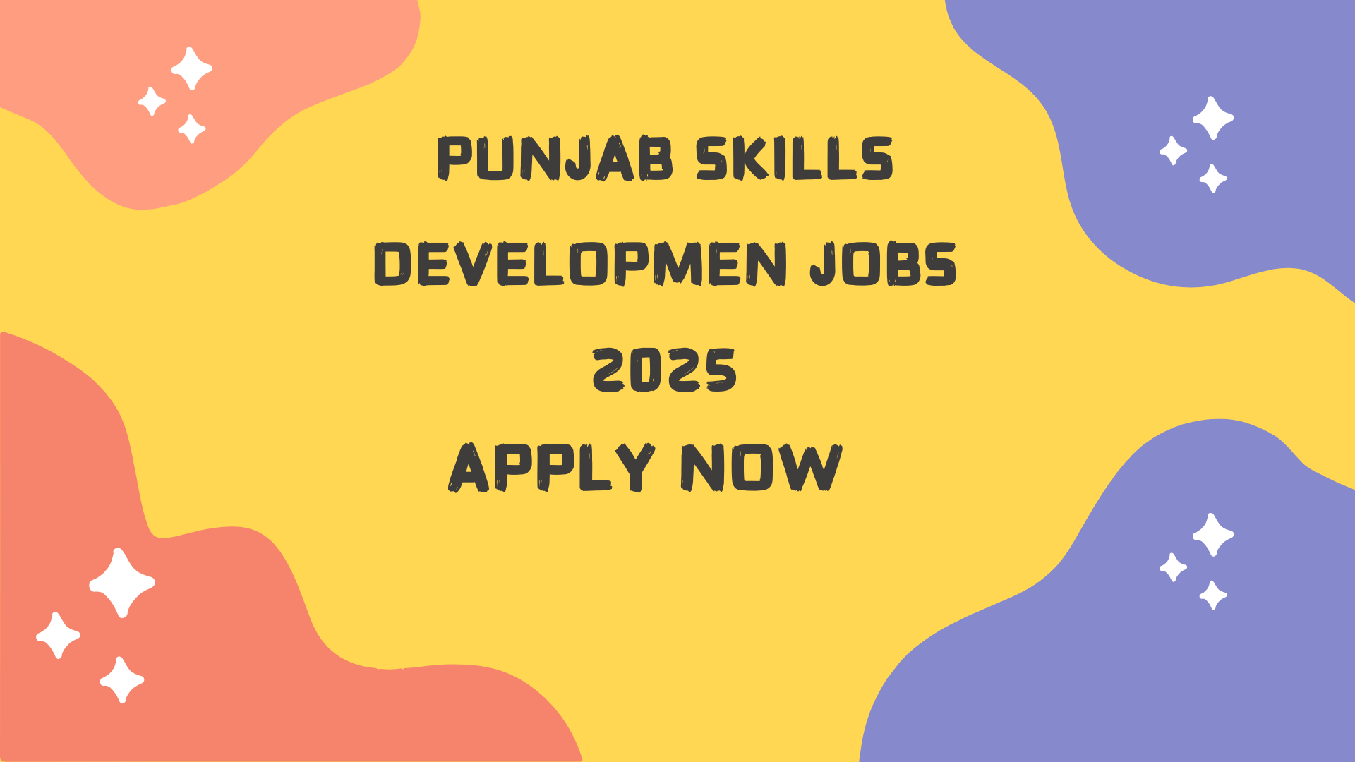 Punjab Skills Developmen Jobs 2025